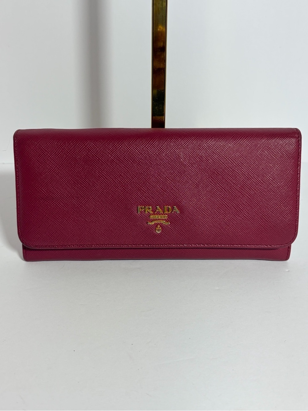 AUTHENTIC PRADA Women's Saffiano Leather Wallet - Rose